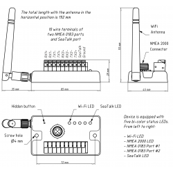 Multiplexer N2K-0183 - SeaTalk - WiFi